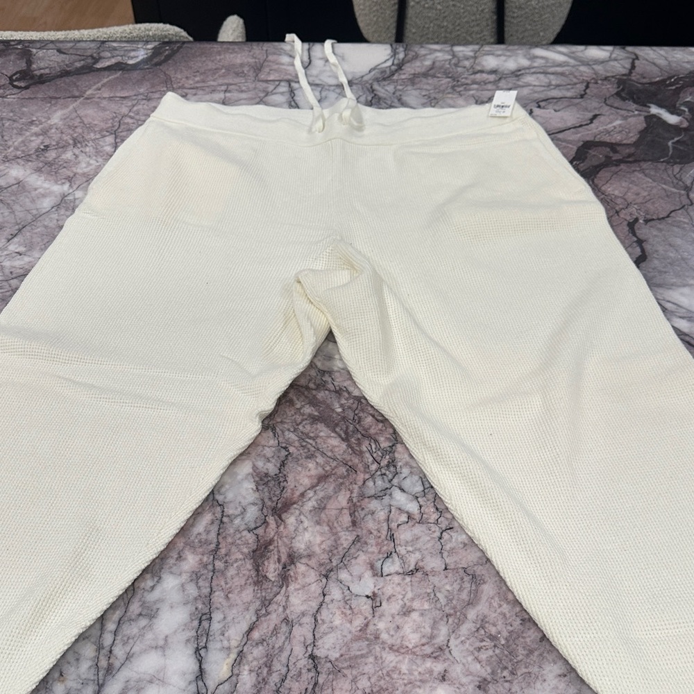 Women's Cream Waffle Lounge/Pajama Pants